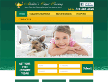 Tablet Screenshot of aladdinscarpetcleaning.com